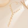 Ingemark Elegant Sexy Irregular Texture Leaf Long Pendant Choker Necklace for Women Trendy Simple Metal Neck Chain New Jewelry