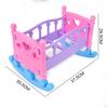 Assembly Dollhouse Bed Accessories Miniature Models Cute Cradle Unpainted