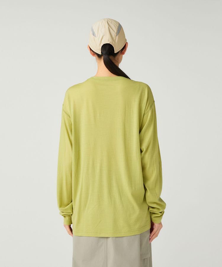 Snow Peak Merino Wool Cut and Long and Light Size L L/S T-Shirt SW-25AU015, Sew, Sleeve, T-Shirt, Men's Women's, Green,