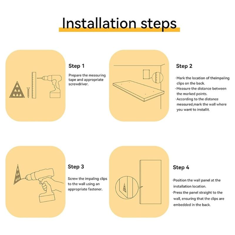 Acoustic Panel Fixing Clip for Easy Push in Installation Unique Triangles and Six Extended Tip for Secure Wall Mounting