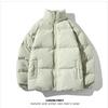 Korean Style Men's Thick Cotton Jacket - Loose, Warm, Stand-up Collar, Plus Size for Autumn & Winter