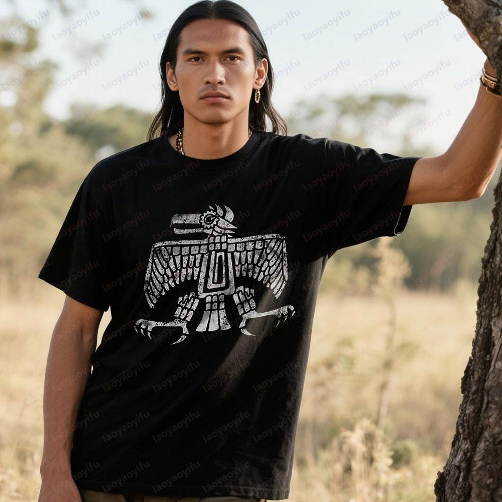 AZTEC EAGLE TSHIRT Indians Indian Sign Graphic Printed Tshirt Culture Civilization Mayans Religion Shirt Mens Summer Cotton Tee