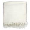 Les Trésors De Lily [A3525] - Ivory Embossed 'Boho' Cotton Sofa Throw Blanket - 250x170 Cm