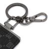Daks Black Leather Dd Logo Keyring Dbho6e138bk