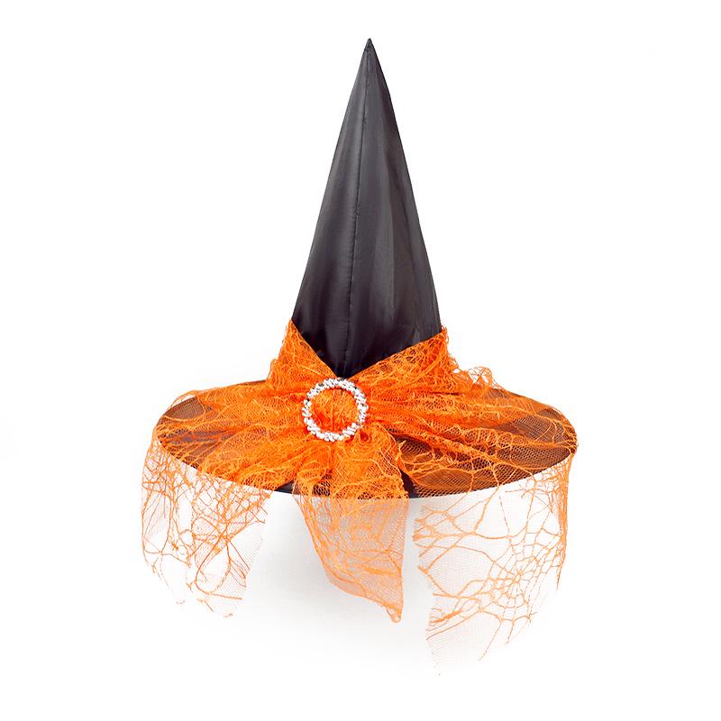 Light-Up Spiderweb Witch Hat Halloween Decoration