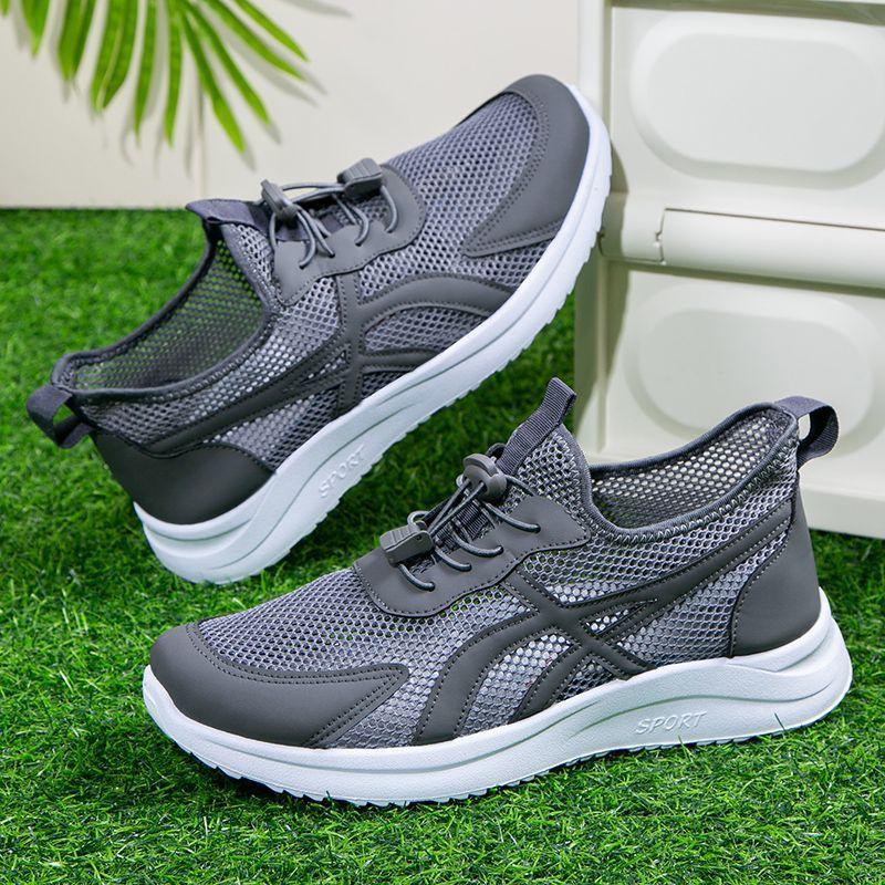 

Boutique men s shoes summer breathable mesh casual shoes new soft sole fashion lightweight versatile men s sports sandals 44 standard code