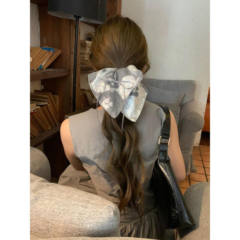 

Silk Luster Autumn and Winter Square Scarf, French Elegance Hair Accessory, Women s Hair Tie