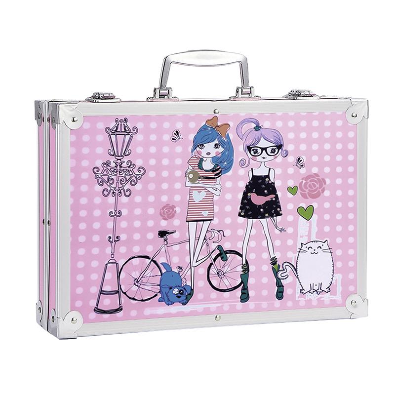 

145 шт. Двошаровий набір пензлів-маркерів для акварелі в алюмінієвій коробці, художні матеріали для малювання, акварельні маркери для графіті