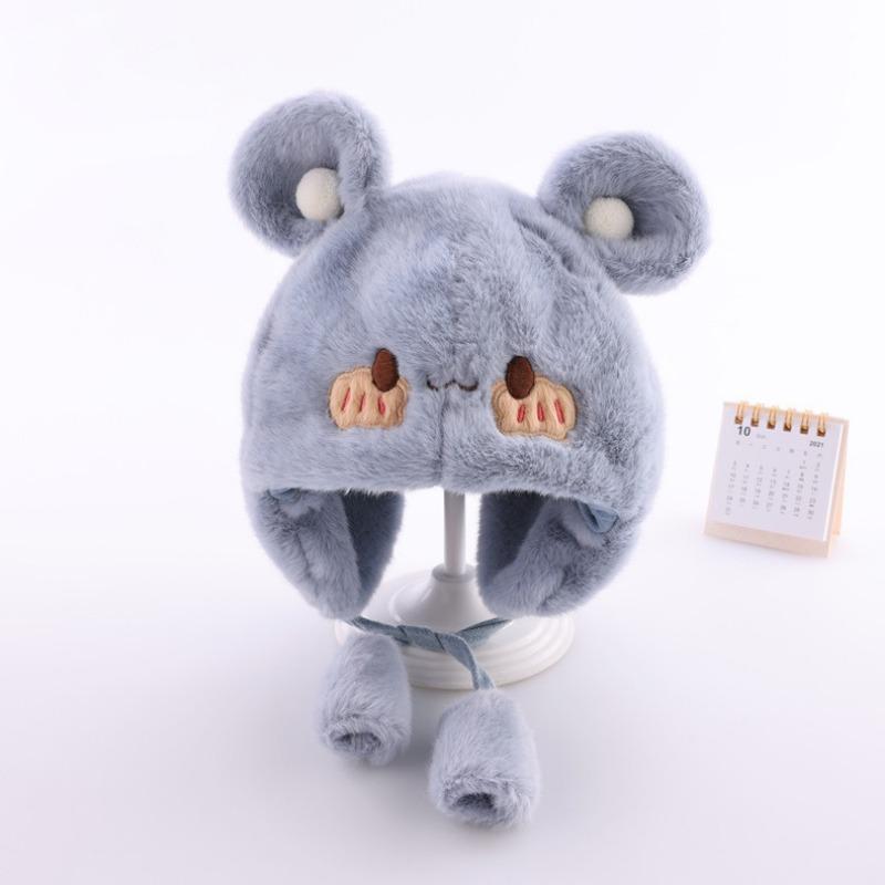 1 year old baby hat winter ear protection antifreeze face cute hat infant winter cute baby pullover plush hat