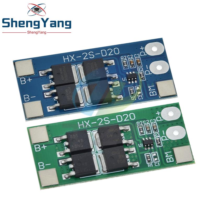 TZT 2S 6.4V 7.4V 20A LiFePO4 / Lithium 18650 32650 Battery Charge Protection Board 13A working Current 20A Current-limiting