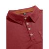 Men Solid Loose Short Sleeve Pocket Business Casual Turn Down Collar Polo Shirt
