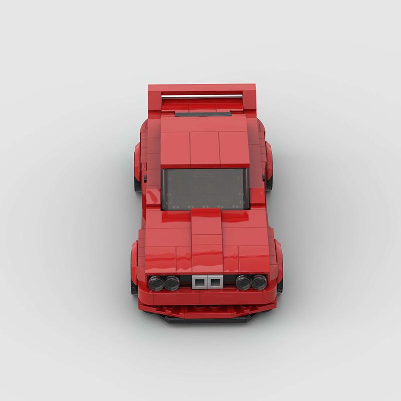 Red Sports Car DIY Puzzle: Compatible Lego Small Bricks Educational Building Blocks Toy for Children