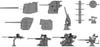 Pit Road 1/700 Skywave Series New WWII Japanese Navy Ship Weapon Set, Plastic Model Parts SP109