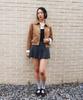 Seteo (W) Wool Blend Pleated Mini Skirt Charcoal