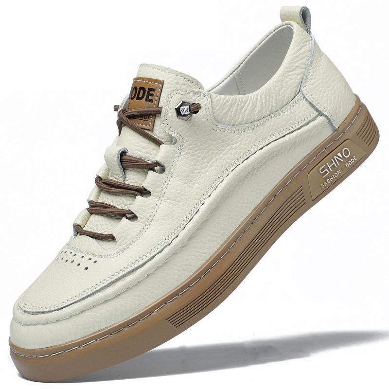 

Fashion New Outdoor Cow Leather Sneakers for Men s Designer Soft Sole Breathable Sports Shoes Man Fashion Casual Light Zapatos De Hombre 44