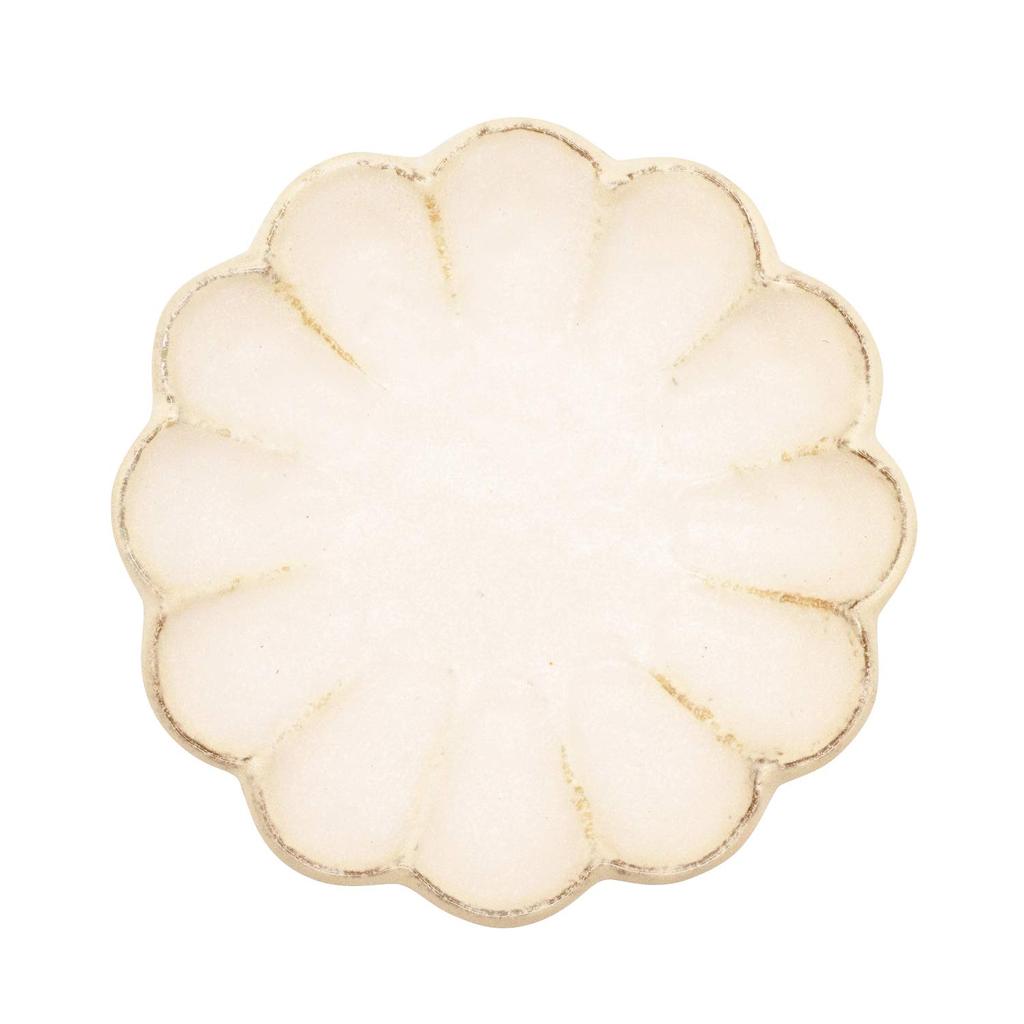 Mino Ware Kaneko Kohei [Linker] Plate, Medium Plate, White, Rinka, Diameter Approximately 17cm, Microwave and Dishwasher Safe, Made In Japan 555-0006