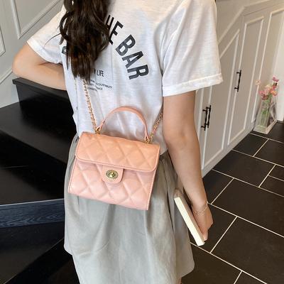 Rauten-Ketten-Tasche Damen Frühling und Sommer neu hochwertig Nische tragbar kleine quadratische Tasche Mode Umhängetasche