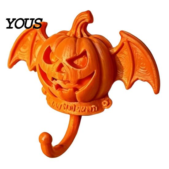 Festive Decoration Hook Devil Pumpkin Bat Wall Hook, Halloween No-Drill Adhesive for Keys No Drill Bags, Strong Sticky Damage-Free