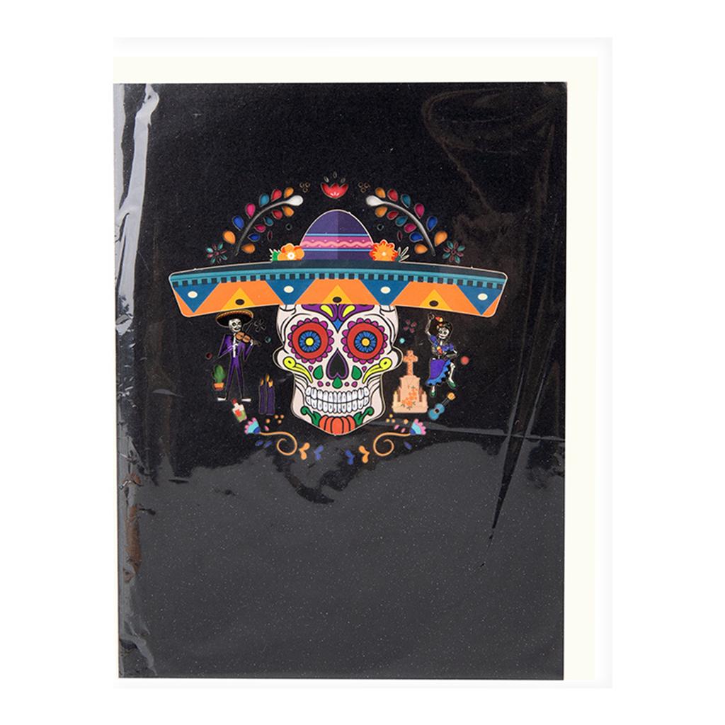 Halloween Skeleton Popup 3D Greeting Card Festival Gifts Postcard Handmade Festives Decoration for Holiday Celebration