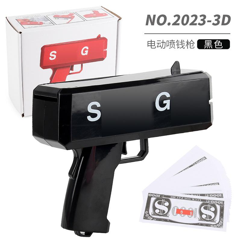 Supply Electric Money Spray Gun Wedding Props, Dollar Creative Money Shooter, Money Spray Pistol Toys