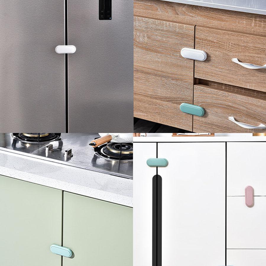 1 stücke Kindersicherung Multifunktionaler Babyschutz Einklemmschutz Handschranktürschlösser Schlagfreies Schubladen-Kühlschrankschloss