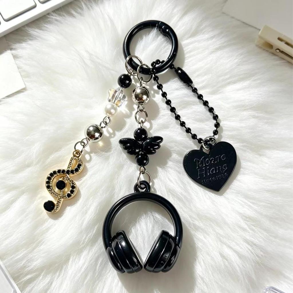 Music Headphone Keychain & Backpack Charm - Personalized Musical Note Phone Chain, Creative High-Value Accessory
