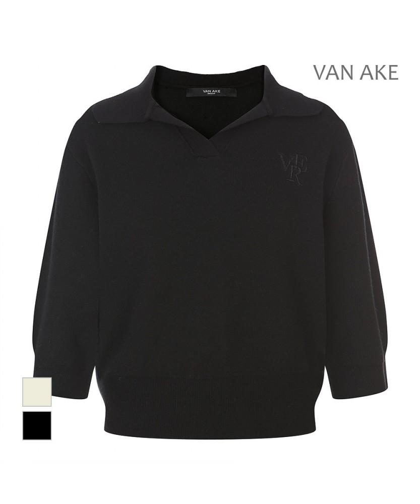 VANAKE Wide Collar 3/4 Sleeve Knit_Vb4Xktmv01Z