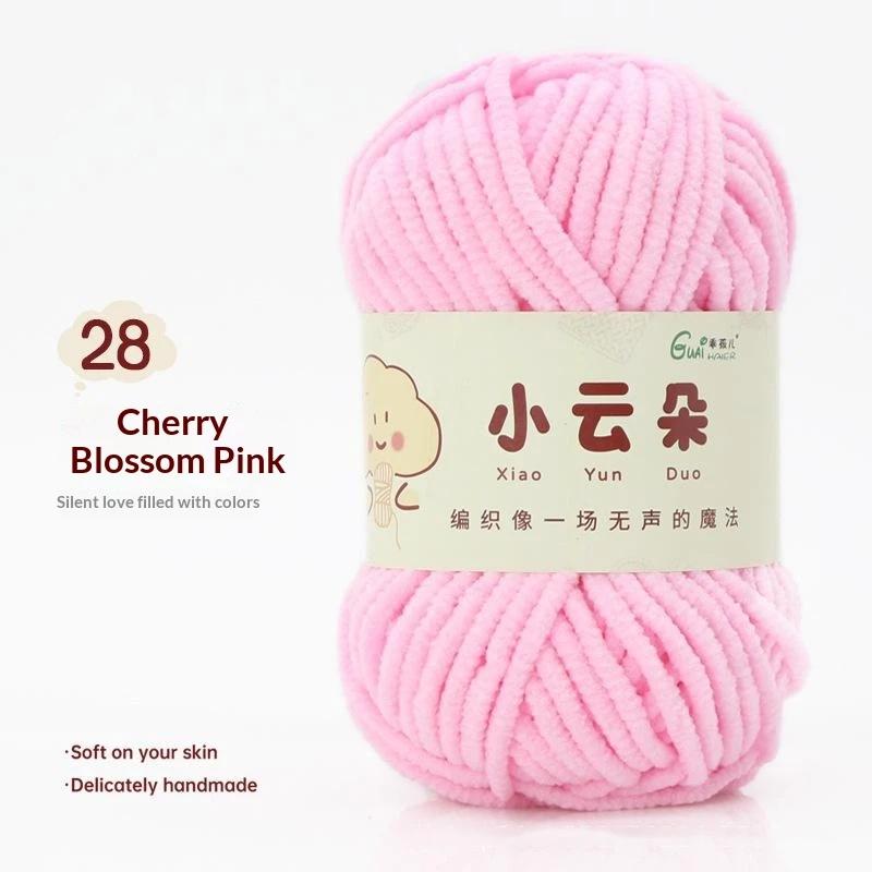 50G/Rolle Chenille-Garn zum Häkeln Einfarbige Weiche Warme Chenille-Garn für Amigurumi Handwerk Stricken Babydecken Plüschtiere