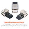 U2-075-2P 3Pcs/Set 9Pin/10Pin Motherboard Front Panel Header Female to Dual USB 2.0 Female Adapter,Straight+Left+Right Angle