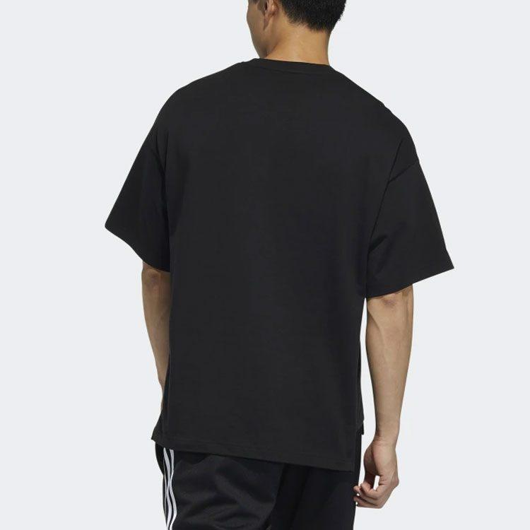 Adidas T Shirts Men's Black Crew Neck Moderate Straight Fit HA3648