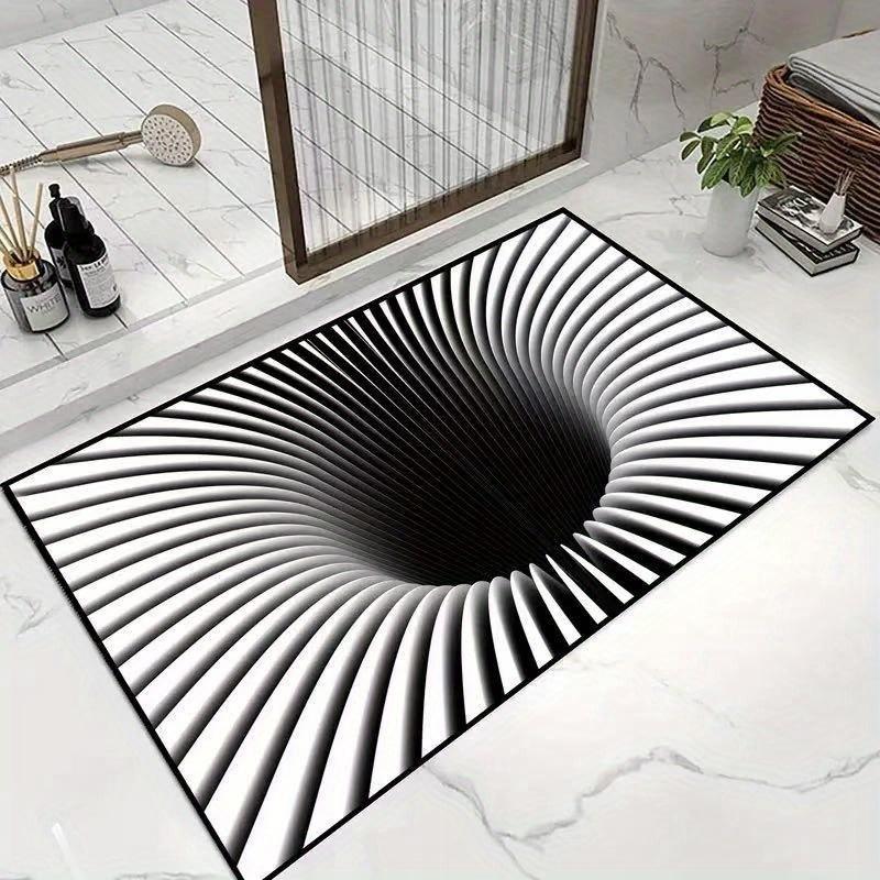 3D Illusion Doormat,Polyester Mat,Machine Washable,Durable with PVC Backing, for Entryway,Bedroom, Kitchen, Christmas, Halloween