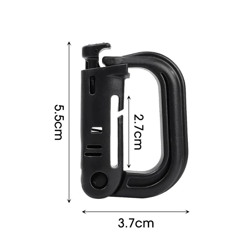 1/3PCS Grimloc Molle Carabiner D Locking Ring Plastic Clip Snap Type Buckle Keychain ITW Fastener Bag Clip