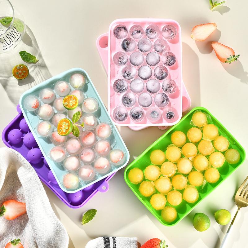 25 Grids Silicone Ice Ball Mold with Lid Easy  Treats for Gatherings
