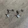 Stainless Steel Angel Wing Heart Stud Earrings Hypoallergenic Ear Studs Lightweight Jewelry For Women Everyday Wear