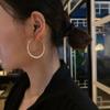 New Arrival Simple Fashion Black White Enamel Cicle Big Hoop Earrings For Women Statement Jewelry Pendientes