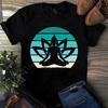 Retro Vintage Sunset Yoga Meditation Gift Men's and Women's T-shirts