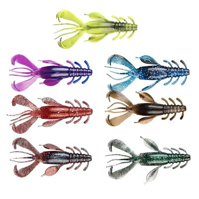 4pcs Fishing Baits Lure 10cm 10g Shrimp Soft Baits Crawfish Lures Artificial Swimbait Fishing Accessories