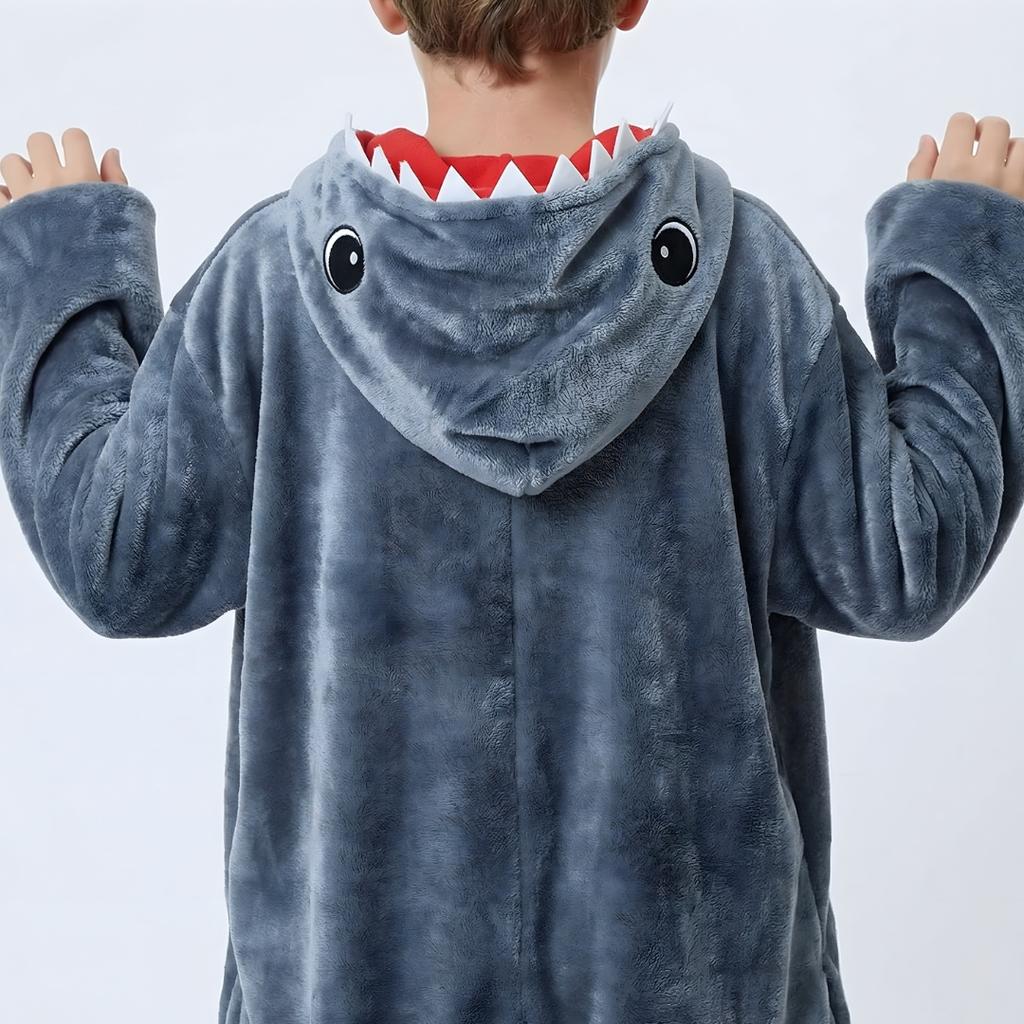 Piżama Onesie Kigurumi Kostium Przebranie Rekin Dzieci 105 - 115Cm
