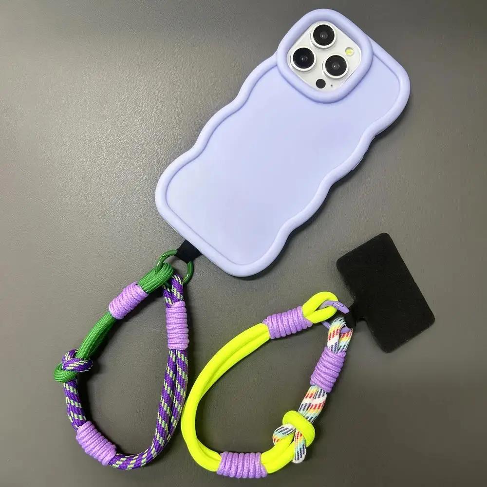Korean Style Phone Lanyard-Short Pendant Key Chain with Portable Outdoor Climbing Rope,Anti-Release Buckle&Practical Wrist Strap