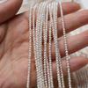 1String, White Natural Freshwater Pearls, Boho Handmade Round Pearl Beads for Jewelry Making DIY Necklaces Crafts (Beads 2-2.5mm, Length 36cm)