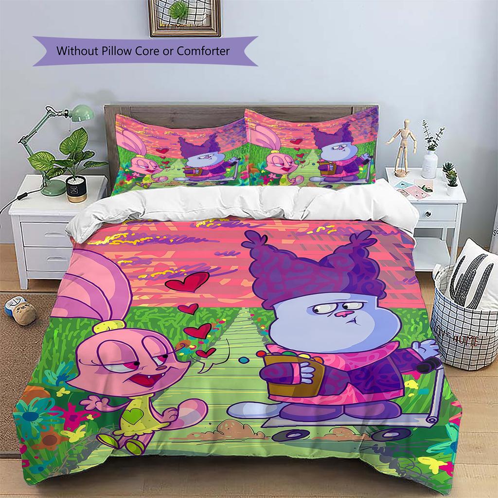 Chowder2 Pattern Bedding Quilt Set  Home Decoration  Gift (1 * duvet cover + 2 * pillowcase  without core)