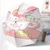 Sanrio Hello Kitty & Colorful Bear Automatic 3-Fold Umbrella Design, Cute Cartoon Pattern, Portable Outdoor Umbrella, Perfect, Holiday Gift for Disney