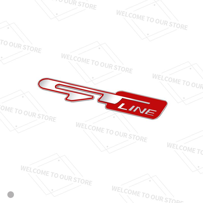 Comvhi1 GT Line Badge Auto Interior Metal Logo Emblem Car Steering Wheel Sticker For Kia Sorento Ceed Picanto Stinger Stonic K3 K7 K5 K9