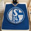 Benutzerdefinierter Name Schalke 04 Flanelldecke, Hohe Qualität, Bequem für alle Jahreszeiten, Heimdekoration, Wärme und Komfort