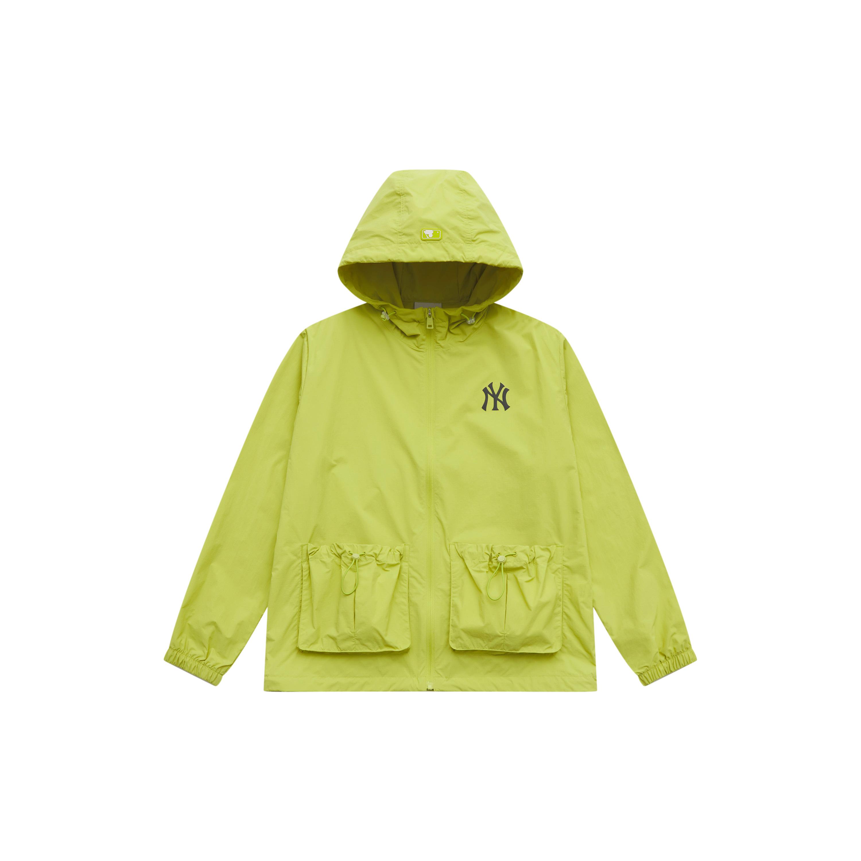 

New MLB New York Yankees Basic Collection SS25 Windproof Jacket Unisex Light Olive Green 3AWJB0453-50OLL L