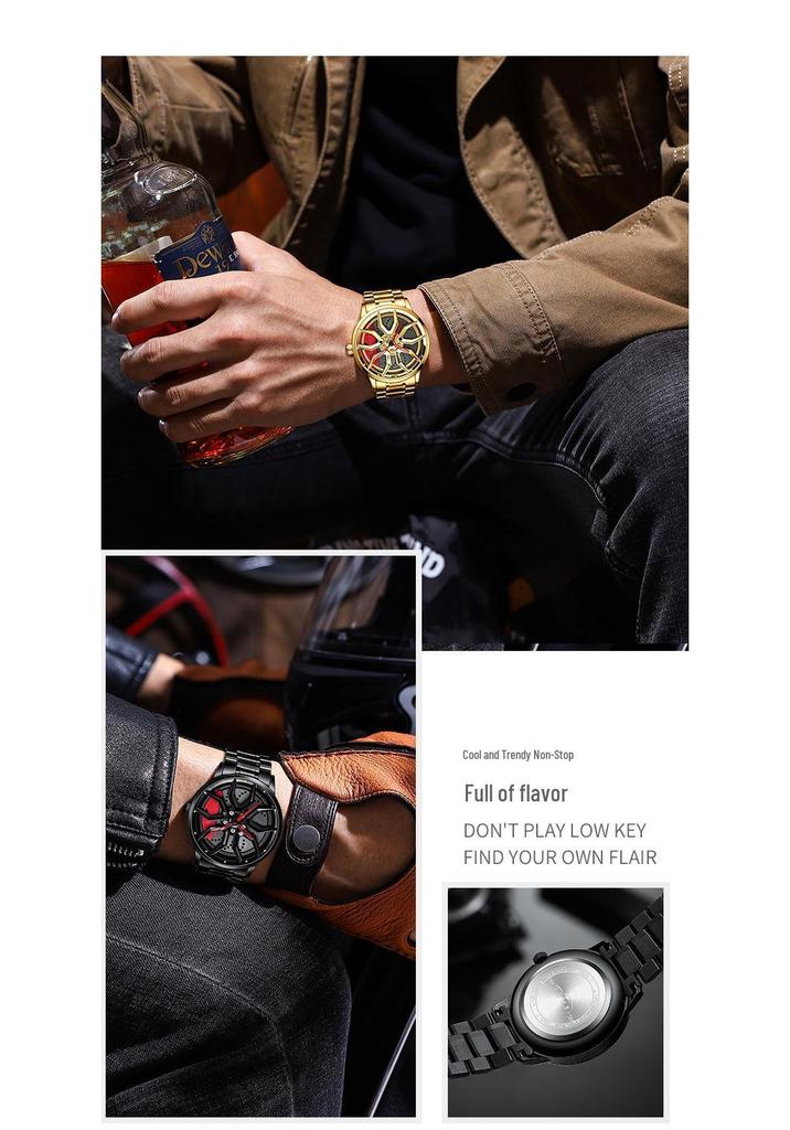 SVJ Men's Fashion Watch S550 Forged Wheel Skeleton Hub Model