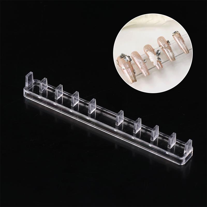 1 pz Supporto per unghie Espositore per esercitazioni in acrilico Espositore per unghie Strumento per nail art Piastra per unghie