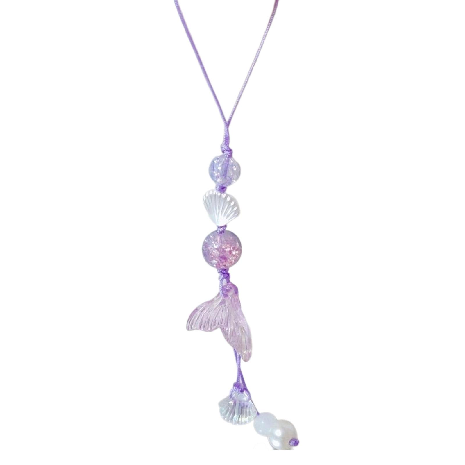 

Мода Рыбий Хвост Ракушка Бусина Подвеска Шнурки для Телефона Брелок для Кармана Шарм для Рюкзака Цепочка для Украшения Ключей от Машины T5