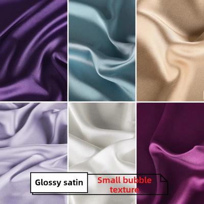 Sommer Blasen Satin Stoff Glänzend Pro Meter für Kleidung Hanfu Hemd Rock Pyjama Nähen Nachahmung Essigsäure Stoff Glatt