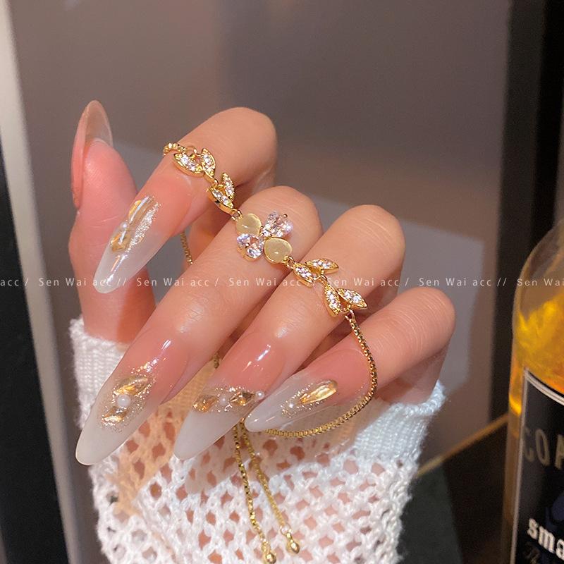 Micro-inlaid Zircon Four-leaf Love Bracelet Women's Light Luxury Temperament Pull-out Bracelet Jewelry